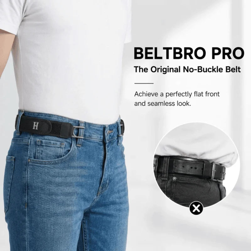 BeltBro Pro – Ultra Comfort Buckle-Free Elastic Belt (2-Pack)